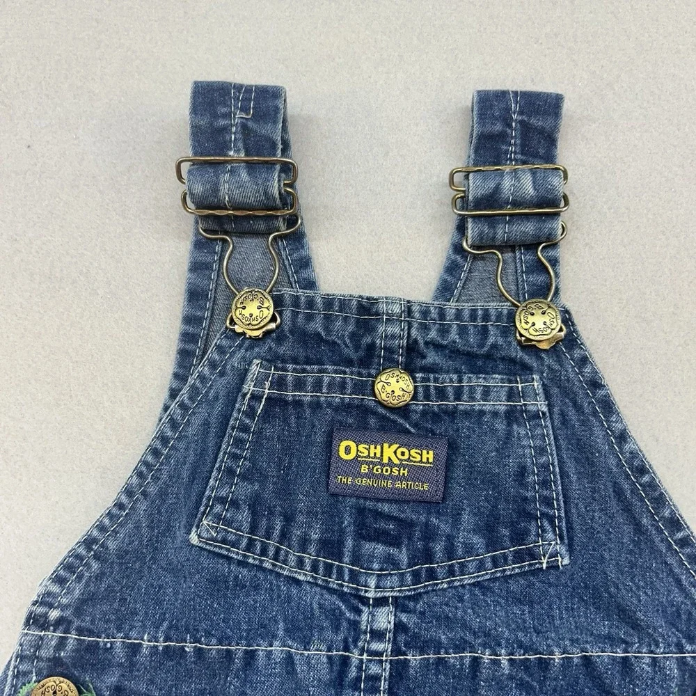 Vintage Oshkosh Vestbak Bib Overalls Denim Kids Toddler Size 2t/3t USA Cotton